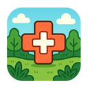 icon_nature_medical_cross_cartoon icon preview