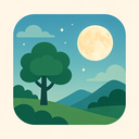 icon_nature_moon_flat_pastel icon preview