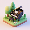 icon_nature_piano_3d_isometric icon preview
