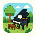 icon_nature_piano_cartoon icon preview