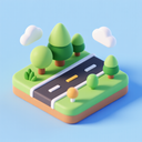 icon_nature_road_3d_isometric icon preview