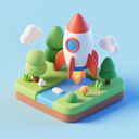 icon_nature_rocket_3d_isometric icon preview