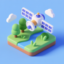 icon_nature_satellite_3d_isometric icon preview