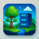 icon_nature_server_futuristic icon preview
