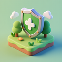 icon_nature_shield_3d_isometric icon preview
