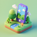 icon_nature_smartphone_3d_isometric icon preview