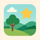 icon_nature_star_flat_pastel icon preview
