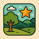 icon_nature_star_retro icon preview