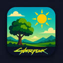 icon_nature_sun_cyberpunk icon preview