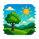 icon_nature_sun_digital_glitch icon preview