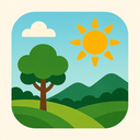 icon_nature_sun_filled icon preview