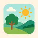 icon_nature_sun_flat_pastel icon preview