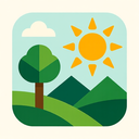 icon_nature_sun_geometric icon preview