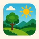 icon_nature_sun_iconic icon preview