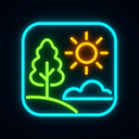 icon_nature_sun_neon icon preview