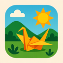icon_nature_sun_origami icon preview