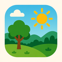 icon_nature_sun_rounded icon preview