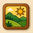 icon_nature_sun_wooden icon preview