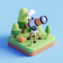 icon_nature_telescope_3d_isometric icon preview