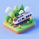 icon_nature_train_3d_isometric icon preview