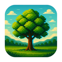icon_nature_tree_digital_glitch icon preview