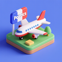 icon_politics_airplane_3d_isometric icon preview
