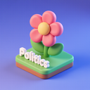 icon_politics_flower_3d_isometric icon preview