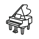 icon_politics_piano_minimal_outline icon preview