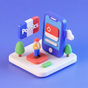 icon_politics_smartphone_3d_isometric icon preview