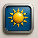 icon_politics_sun_metallic icon preview