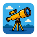 icon_politics_telescope_cartoon icon preview