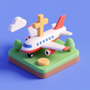 icon_religion_airplane_3d_isometric icon preview