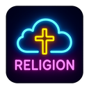 icon_religion_cloud_neon icon preview