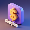 icon_religion_dollar_sign_3d_isometric icon preview