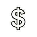 icon_religion_dollar_sign_minimal_outline icon preview