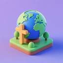 icon_religion_globe_3d_isometric icon preview