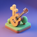 icon_religion_guitar_3d_isometric icon preview