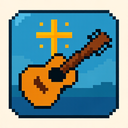 icon_religion_guitar_pixel_art icon preview
