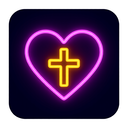 icon_religion_heart_neon icon preview