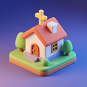 icon_religion_house_3d_isometric icon preview