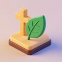 icon_religion_leaf_3d_isometric icon preview