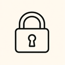 icon_religion_lock_minimal_outline icon preview