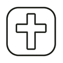 icon_religion_medical_cross_minimal_outline icon preview
