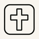 icon_religion_medical_cross_monochrome icon preview