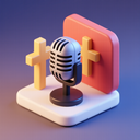 icon_religion_microphone_3d_isometric icon preview