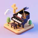 icon_religion_piano_3d_isometric icon preview