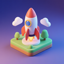 icon_religion_rocket_3d_isometric icon preview