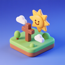 icon_religion_sun_3d_isometric icon preview