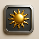 icon_religion_sun_metallic icon preview