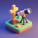 icon_religion_telescope_3d_isometric icon preview
